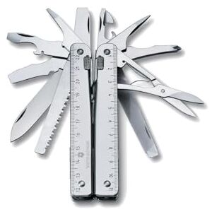 Victorinox , Swiss Tool, Swiss Army Pocket Knife, Large, Multi Tool, 26 Functions, Needle-Nose Pliers, Wire Crimper, Lockable Blade Victorinox , Swiss Tool, Swiss Army Pocket Knife, Large, Multi Tool, 26 Functions, Needle-Nose Pliers, Wire Crimper, Lockable Blade