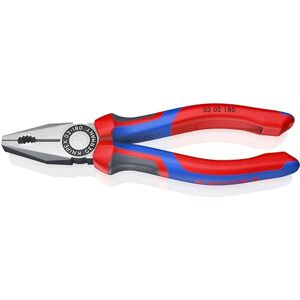 KNIPEX Combination Pliers black atramentized, with multi-component grips 180 mm (self-service card/blister) 03 02 180 SB KNIPEX Combination Pliers black atramentized, with multi-component grips 180 mm (self-service card/blister) 03 02 180 SB