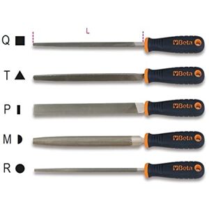 Beta 17190243 Model 1719Bm D10/T Three Square Bastard Cut File, Plastic Handles, 10"/250mm Beta 17190243 Model 1719Bm D10/T Three Square Bastard Cut File, Plastic Handles, 10"/250mm