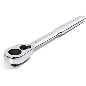 Powerbuilt Low Profile Ratchet, 3/8 Inch Drive, Slim Design Tight Spaces, Quick Thumb Button Socket Release, 649975,Silver Powerbuilt Low Profile Ratchet, 3/8 Inch Drive, Slim Design Tight Spaces, Quick Thumb Button Socket Release, 649975,Silver