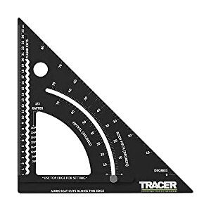 Tracer 7" ProSquare Adjustable Measuring Tool (Professional Construction Square Tool with Lockable arm and Easy to Read Laser Markings) Tracer 7" ProSquare Adjustable Measuring Tool (Professional Construction Square Tool with Lockable arm and Easy to Read Laser Markings)