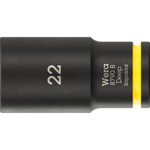 Wera 8790 B Impaktor Deep Socket with 3/8" Drive, 22 mm 05005562001 Wera 8790 B Impaktor Deep Socket with 3/8" Drive, 22 mm 05005562001