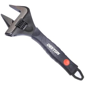DEKTON Maxpower Extra Wide Jaw Adjustable Wrench-Heavy-Duty Tool with Wide Opening for Larger Nuts and Bolts Precision-Crafted Chrome Vanadium Steel for Durability & Strength Comfort Ergonomic Grip DEKTON Maxpower Extra Wide Jaw Adjustable Wrench-Heavy-Duty Tool with Wide Opening for Larger Nuts and Bolts Precision-Crafted Chrome Vanadium Steel for Durability & Strength Comfort Ergonomic Grip