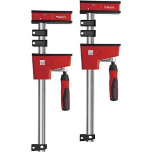 BESSEY 2 x Body clamp REVO KRE30-2K-SET, Span Width 300 mm, Projection 95 mm, Metal-Reinforced Plastic housing for More Power and Safety, Weight 2.15 kg BESSEY 2 x Body clamp REVO KRE30-2K-SET, Span Width 300 mm, Projection 95 mm, Metal-Reinforced Plastic housing for More Power and Safety, Weight 2.15 kg