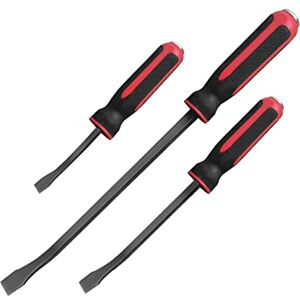 ROTATION Pry Bar Set, Strike Cap Handle, Angled Tip, Rust Proof Finish, Machanic Tools for Prying, Scraping, Lifting, Pulling 3-Piece Hand Tools Set ROTATION Pry Bar Set, Strike Cap Handle, Angled Tip, Rust Proof Finish, Machanic Tools for Prying, Scraping, Lifting, Pulling 3-Piece Hand Tools Set