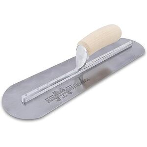 Marshalltown Fully Rounded Concrete Finishing Trowel, High Carbon Steel Blade, Wood Handle, 14 x 4, Made in The USA, MXS64FR Marshalltown Fully Rounded Concrete Finishing Trowel, High Carbon Steel Blade, Wood Handle, 14 x 4, Made in The USA, MXS64FR