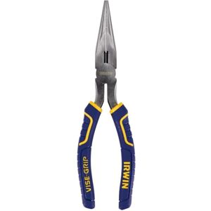 IRWIN Vise-Grip Long Nose Pliers with Wire Cutter, 8", 2078218, Blue, Stainless, Yellow IRWIN Vise-Grip Long Nose Pliers with Wire Cutter, 8", 2078218, Blue, Stainless, Yellow