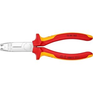 KNIPEX Stripping Pliers Chrome-Plated Insulated with Multi-Component Grips, VDE-Tested 165 mm, 13 46 165 KNIPEX Stripping Pliers Chrome-Plated Insulated with Multi-Component Grips, VDE-Tested 165 mm, 13 46 165