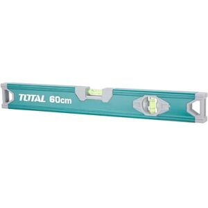 TOTAL Spirit Level 60 cm with 2 Bubbles for Precise Horizontal & Vertical Alignment Aluminium with ABS Impact Dampening Ideal for Carpentry & DIY, Blue, Standard, Plastic TOTAL Spirit Level 60 cm with 2 Bubbles for Precise Horizontal & Vertical Alignment Aluminium with ABS Impact Dampening Ideal for Carpentry & DIY, Blue, Standard, Plastic
