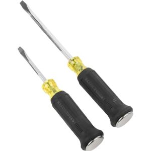 KLEIN TOOLS 85442DD Screwdriver Set, Demolition Driver, 1/4-Inch and 5/16-Inch Keystone Tips with Plated Metal Strike Cap, 2-Piece KLEIN TOOLS 85442DD Screwdriver Set, Demolition Driver, 1/4-Inch and 5/16-Inch Keystone Tips with Plated Metal Strike Cap, 2-Piece