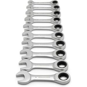 GEARWRENCH 9520D 72-Tooth 12 Point Stubby Ratcheting Combination Metric Wrench Set, 10 Piece GEARWRENCH 9520D 72-Tooth 12 Point Stubby Ratcheting Combination Metric Wrench Set, 10 Piece