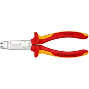 KNIPEX Stripping Pliers Self-Service Card Chrome-Plated Insulated with Multi-Component Grips, VDE-Tested 165 mm, 13 46 165 SB KNIPEX Stripping Pliers Self-Service Card Chrome-Plated Insulated with Multi-Component Grips, VDE-Tested 165 mm, 13 46 165 SB