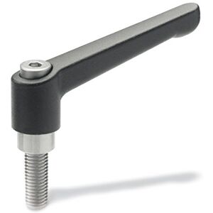 Ganter Normelemente Ganter Standard Elements Adjustable Clamping Handle with Stainless Steel Screws – GN 300.1 Handle Length: 45 mm Screw Thread and Locking Screw In Stainless Steel Die-Cast Zinc Handle Black Plastic Coated 1 Pieces), black, GN 300.1- Ganter Normelemente Ganter Standard Elements Adjustable Clamping Handle with Stainless Steel Screws – GN 300.1 Handle Length: 45 mm Screw Thread and Locking Screw In Stainless Steel Die-Cast Zinc Handle Black Plastic Coated 1 Pieces), black, GN 300.1-
