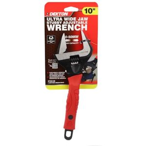 DEKTON 10'' XL Jaw Stubby Adjustable Wrench-Heavy-Duty Wide-Mouth Spanner for Tightening and Loosening Nuts and Bolts Tool with Ergonomic Non-Slip Handle Ideal for Tight Spaces, Plumbing, Automotive DEKTON 10'' XL Jaw Stubby Adjustable Wrench-Heavy-Duty Wide-Mouth Spanner for Tightening and Loosening Nuts and Bolts Tool with Ergonomic Non-Slip Handle Ideal for Tight Spaces, Plumbing, Automotive