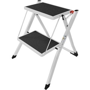 Home Vida 2 Step Ladder Compact, Heavy Duty Steel, Portable Folding, Anti-Slip Mat, Home, Kitchen, DIY, Gardening Step Ladder, 150kg Max Capacity Home Vida 2 Step Ladder Compact, Heavy Duty Steel, Portable Folding, Anti-Slip Mat, Home, Kitchen, DIY, Gardening Step Ladder, 150kg Max Capacity