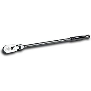 Capri Tools 1/2-Inch Drive Low Profile Flex-Head Ratchet, True 72-Tooth, 5-Degree Swing Arc, 180-Degree Flex-Head (CP12500FX) Capri Tools 1/2-Inch Drive Low Profile Flex-Head Ratchet, True 72-Tooth, 5-Degree Swing Arc, 180-Degree Flex-Head (CP12500FX)