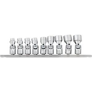 PERFORMANCE TOOL W36981 1/4-Inch 9 Piece Drive Metric Flex Socket Set, Silver PERFORMANCE TOOL W36981 1/4-Inch 9 Piece Drive Metric Flex Socket Set, Silver
