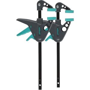 Wolfcraft 2 MINI One-Hand Clamps I 3455100 I Handy Helper – Perfect for Hobbies and Craft Projects Wolfcraft 2 MINI One-Hand Clamps I 3455100 I Handy Helper – Perfect for Hobbies and Craft Projects