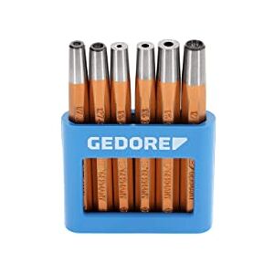GEDORE Rivetting setter and snap die set, 6-piece set, Hardened for impact tools, in PVC holder, 125 B GEDORE Rivetting setter and snap die set, 6-piece set, Hardened for impact tools, in PVC holder, 125 B