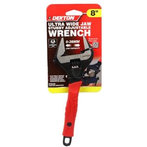 DEKTON 8'' XL Jaw Stubby Adjustable Wrench-Heavy-Duty Wide-Mouth Spanner for Tightening and Loosening Nuts and Bolts Tool with Ergonomic Non-Slip Handle Ideal for Tight Spaces, Plumbing, Automotive DEKTON 8'' XL Jaw Stubby Adjustable Wrench-Heavy-Duty Wide-Mouth Spanner for Tightening and Loosening Nuts and Bolts Tool with Ergonomic Non-Slip Handle Ideal for Tight Spaces, Plumbing, Automotive