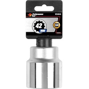 PERFORMANCE TOOL W34842 3/4-Inch Drive 12-Point Standard Socket 42mm PERFORMANCE TOOL W34842 3/4-Inch Drive 12-Point Standard Socket 42mm