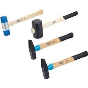 Hazet Hammer Set 2140/4, 4 Pieces, Engineer's Hammer 300 g and 500 g, Plastic Hammer with Interchangeable Heads, Rubber Mallet, Longer Life Thanks to BluGuard Hazet Hammer Set 2140/4, 4 Pieces, Engineer's Hammer 300 g and 500 g, Plastic Hammer with Interchangeable Heads, Rubber Mallet, Longer Life Thanks to BluGuard