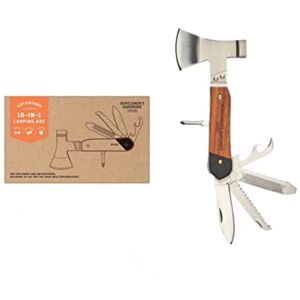 Gentlemen's Hardware 10-in-1 Multi-Tool Stainless Steel Axe Pocket Tool, Beechwood Handle Gentlemen's Hardware 10-in-1 Multi-Tool Stainless Steel Axe Pocket Tool, Beechwood Handle