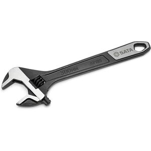 SATA ST47125 12-Inch Extra Wide Jaw Adjustable Wrench/Spanner with Forged Alloy Steel Body and Chrome Plated Finish Black Phosphate/Polished SATA ST47125 12-Inch Extra Wide Jaw Adjustable Wrench/Spanner with Forged Alloy Steel Body and Chrome Plated Finish Black Phosphate/Polished