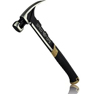 Spec Ops SPEC-M22CF Tools Framing Hammer, 22 oz, Rip Claw, Milled Face, Shock-Absorbing Grip, 3% Donated to Veterans Black/Tan Spec Ops SPEC-M22CF Tools Framing Hammer, 22 oz, Rip Claw, Milled Face, Shock-Absorbing Grip, 3% Donated to Veterans Black/Tan