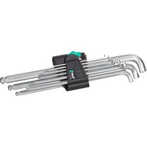 Wera 950 Hex-Plus 4 Chrome-plated Hex-Key Set, Metric, 1.5-10 mm, 9 Piece, 05073594001, Silver Wera 950 Hex-Plus 4 Chrome-plated Hex-Key Set, Metric, 1.5-10 mm, 9 Piece, 05073594001, Silver