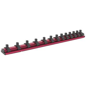 Sealey Ak27082 Socket Retaining Rail Magnetic Locking 1/4Sq Drive 13 Clips Sealey Ak27082 Socket Retaining Rail Magnetic Locking 1/4Sq Drive 13 Clips