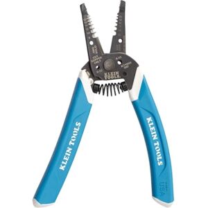 KLEIN TOOLS -Kurve Wire Stripper and Cutter, for 8-18 AWG Solid and 10-20 AWG Stranded Wire K11095 Blue/White KLEIN TOOLS -Kurve Wire Stripper and Cutter, for 8-18 AWG Solid and 10-20 AWG Stranded Wire K11095 Blue/White