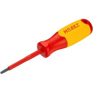 Hazet VDE-Screwdriver 811KV-T20, T20 TORX, with Protection Insulation up to 1000V, Protective Cap, Anti-roll Design, Color Code. Hazet VDE-Screwdriver 811KV-T20, T20 TORX, with Protection Insulation up to 1000V, Protective Cap, Anti-roll Design, Color Code.