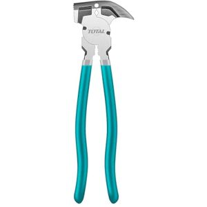TOTAL Fencing Pliers 250 mm Hammer, Staple Remover, and Wire Cutter for Carpentry and Upholstery Work Ergonomic Handle Black Polished Finish TOTAL Fencing Pliers 250 mm Hammer, Staple Remover, and Wire Cutter for Carpentry and Upholstery Work Ergonomic Handle Black Polished Finish