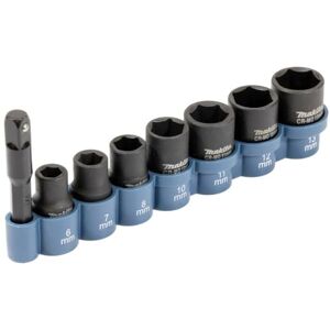 Makita E-12289 8 Piece Impact Socket Set ¼” Sq Makita E-12289 8 Piece Impact Socket Set ¼” Sq