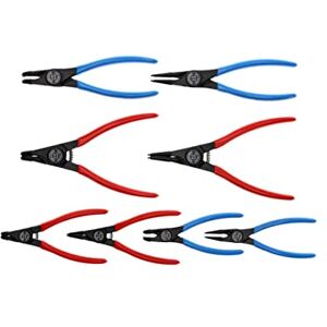 GEDORE 8-pc. Circlip pliers set, Tool set for inner and outer circlips, Straight and 90° angled, S 8008 GEDORE 8-pc. Circlip pliers set, Tool set for inner and outer circlips, Straight and 90° angled, S 8008