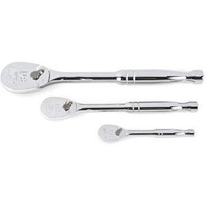 GEARWRENCH 3 Piece 1/4", 3/8" & 1/2" Drive 84 Tooth Full Polish Teardrop Ratchet Set 81206A-07 GEARWRENCH 3 Piece 1/4", 3/8" & 1/2" Drive 84 Tooth Full Polish Teardrop Ratchet Set 81206A-07