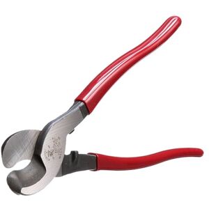 KLEIN TOOLS Cable Cutter, High Leverage Coaxial Cable Cutter For Aluminum, Copper, Communications Cable Red/Silver 63050 KLEIN TOOLS Cable Cutter, High Leverage Coaxial Cable Cutter For Aluminum, Copper, Communications Cable Red/Silver 63050