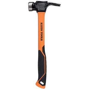 KLEIN TOOLS 832-26 Lineman's Claw Milled Hammer, 26-Ounce, Fiberglass Handle, Heavy Duty for Utility Poles, Milled Face, High Visibility Orange KLEIN TOOLS 832-26 Lineman's Claw Milled Hammer, 26-Ounce, Fiberglass Handle, Heavy Duty for Utility Poles, Milled Face, High Visibility Orange