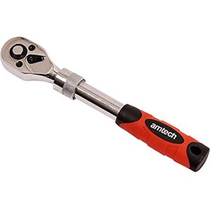 Amtech 1/4in Telescopic Ratchet Handle, extends to 240mm, 72T Quick-Release Head, Comfort Grip for Extra Reach in confined Areas (1/4in) Amtech 1/4in Telescopic Ratchet Handle, extends to 240mm, 72T Quick-Release Head, Comfort Grip for Extra Reach in confined Areas (1/4in)