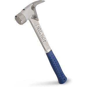 Estwing AL-PRO Aluminum Framing Hammer Straight Rip Claw with Milled Face & Shock Reduction Grip ALBLM,Silver,14 oz Estwing AL-PRO Aluminum Framing Hammer Straight Rip Claw with Milled Face & Shock Reduction Grip ALBLM,Silver,14 oz