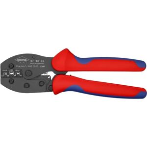 KNIPEX PreciForce® Crimping Pliers burnished, with multi-component grips 220 mm 97 52 35 KNIPEX PreciForce® Crimping Pliers burnished, with multi-component grips 220 mm 97 52 35