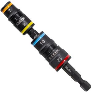 KLEIN TOOLS 32932M 4-in-1 Metric Impact Socket Set, 2 Flip Sockets with 4 Metric Hex Sizes, 7 mm, 8 mm, 10 mm, 12 mm KLEIN TOOLS 32932M 4-in-1 Metric Impact Socket Set, 2 Flip Sockets with 4 Metric Hex Sizes, 7 mm, 8 mm, 10 mm, 12 mm