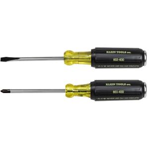 KLEIN TOOLS 32008 Demolition and Phillips Screwdriver Set with Plated Metal Strike Cap and Heat Treated Blade, Made in USA, 2-Piece KLEIN TOOLS 32008 Demolition and Phillips Screwdriver Set with Plated Metal Strike Cap and Heat Treated Blade, Made in USA, 2-Piece