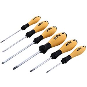 Wiha 30292 6-Piece Slotted and Phillips Screwdriver Set ESD with Soft Finish Grip Wiha 30292 6-Piece Slotted and Phillips Screwdriver Set ESD with Soft Finish Grip