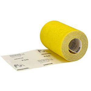 Mirka Yellow Sandpaper Abrasive Roll / 115mm x 5m / P60 / Sanding of Hardwood, Softwood, Paint, Putty, Plastic / 1 Roll Mirka Yellow Sandpaper Abrasive Roll / 115mm x 5m / P60 / Sanding of Hardwood, Softwood, Paint, Putty, Plastic / 1 Roll