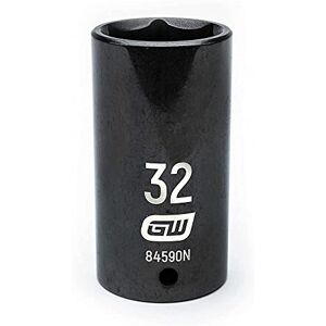 GEARWRENCH 1/2" Drive Deep Impact Metric Socket 32mm, 6 Point 84590N GEARWRENCH 1/2" Drive Deep Impact Metric Socket 32mm, 6 Point 84590N