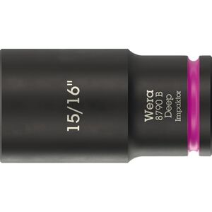 Wera 8790 B Impaktor Deep Socket with 3/8" Drive, 15/16" x 63 mm Wera 8790 B Impaktor Deep Socket with 3/8" Drive, 15/16" x 63 mm