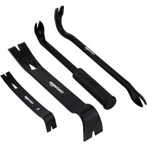 Amazon Basics Pry Bar/Nail Puller - Heavy Duty - Black Amazon Basics Pry Bar/Nail Puller - Heavy Duty - Black