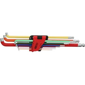 KS TOOLS 151.4430 Ball Ended Hexagon Key Wrench Set, 108° Angled, 9 pcs. Imperial KS TOOLS 151.4430 Ball Ended Hexagon Key Wrench Set, 108° Angled, 9 pcs. Imperial